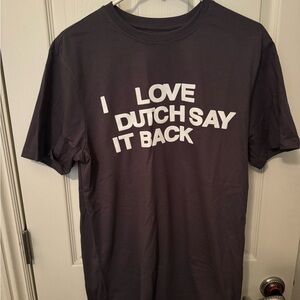 Dutch Bros Charcoal Tee with White Text